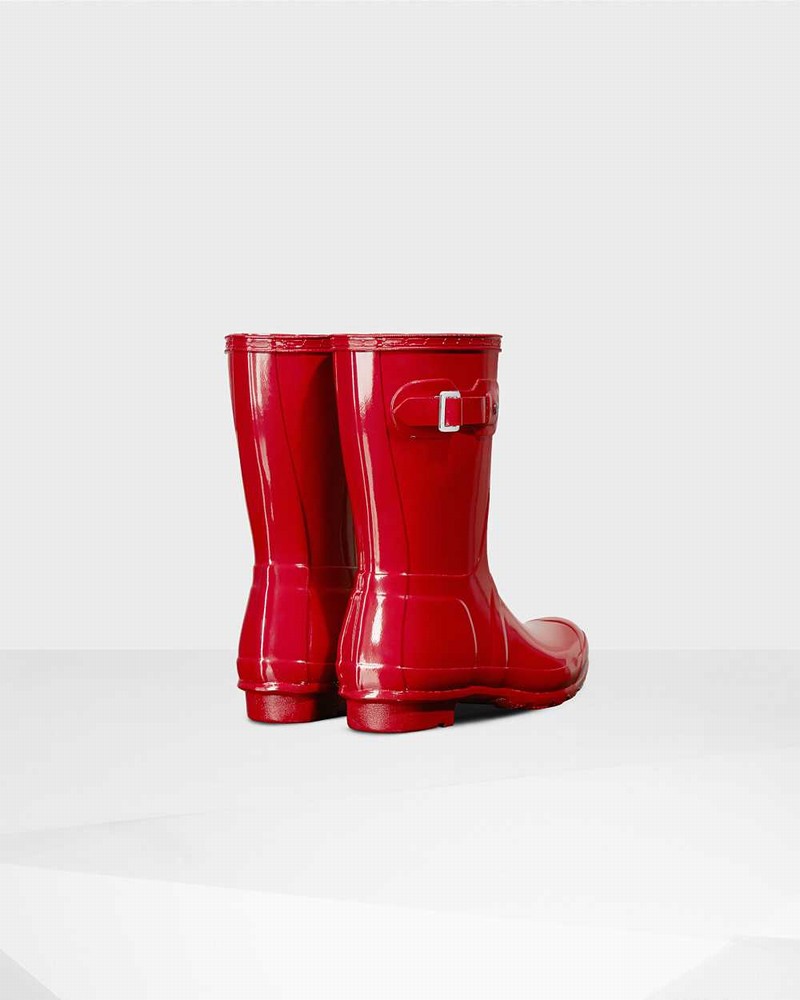 Hunter Original Short Mid-Calf Women Rain Boots Red | 675830533