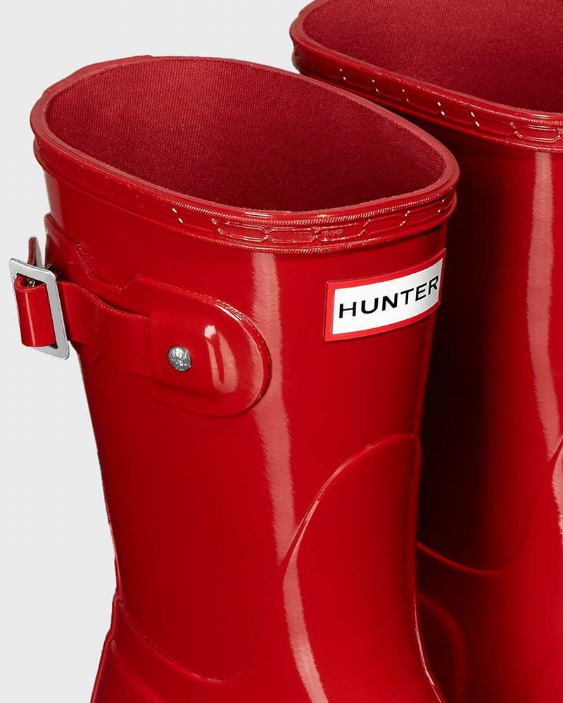 Hunter Original Short Mid-Calf Women Rain Boots Red | 675830533