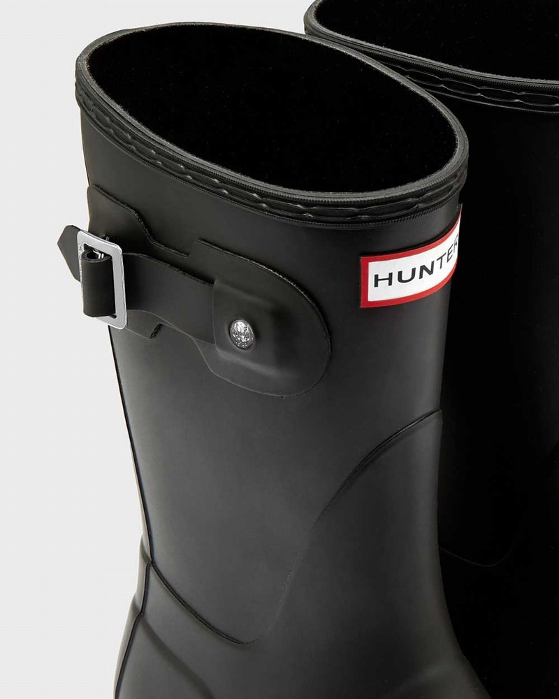 Hunter Original Short Mid-Calf Women Rain Boots Black | 95958131