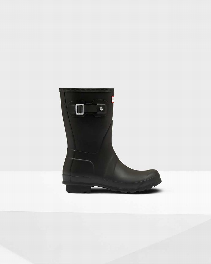 Hunter Original Short Mid-Calf Women Rain Boots Black | 95958131