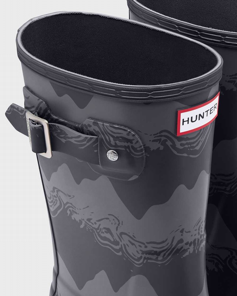 Hunter Original Short Storm Stripe Men Short Boots Black | 966074933