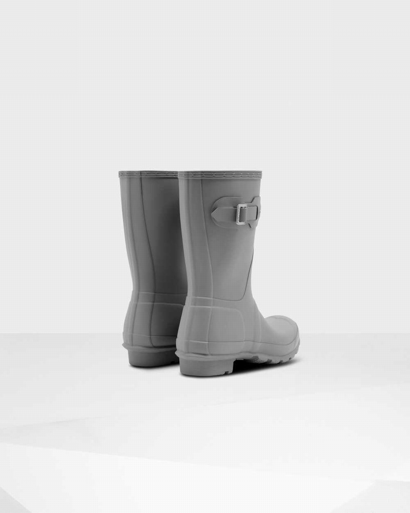 Hunter Original Short Women Rain Boots Grey | 876259104