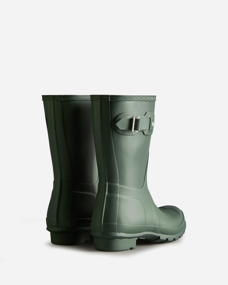 Hunter Original Short Women Wellington Boots Green | 587915199