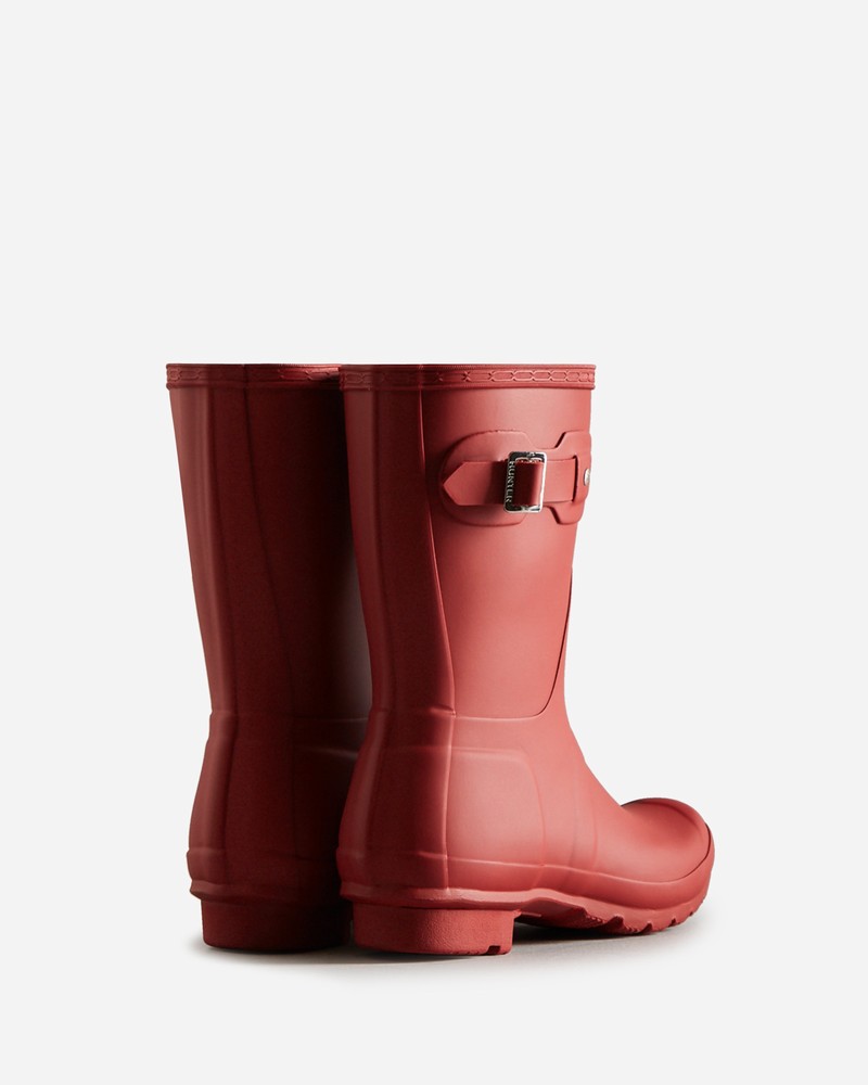 Hunter Original Short Women Wellington Boots Red | 392849342