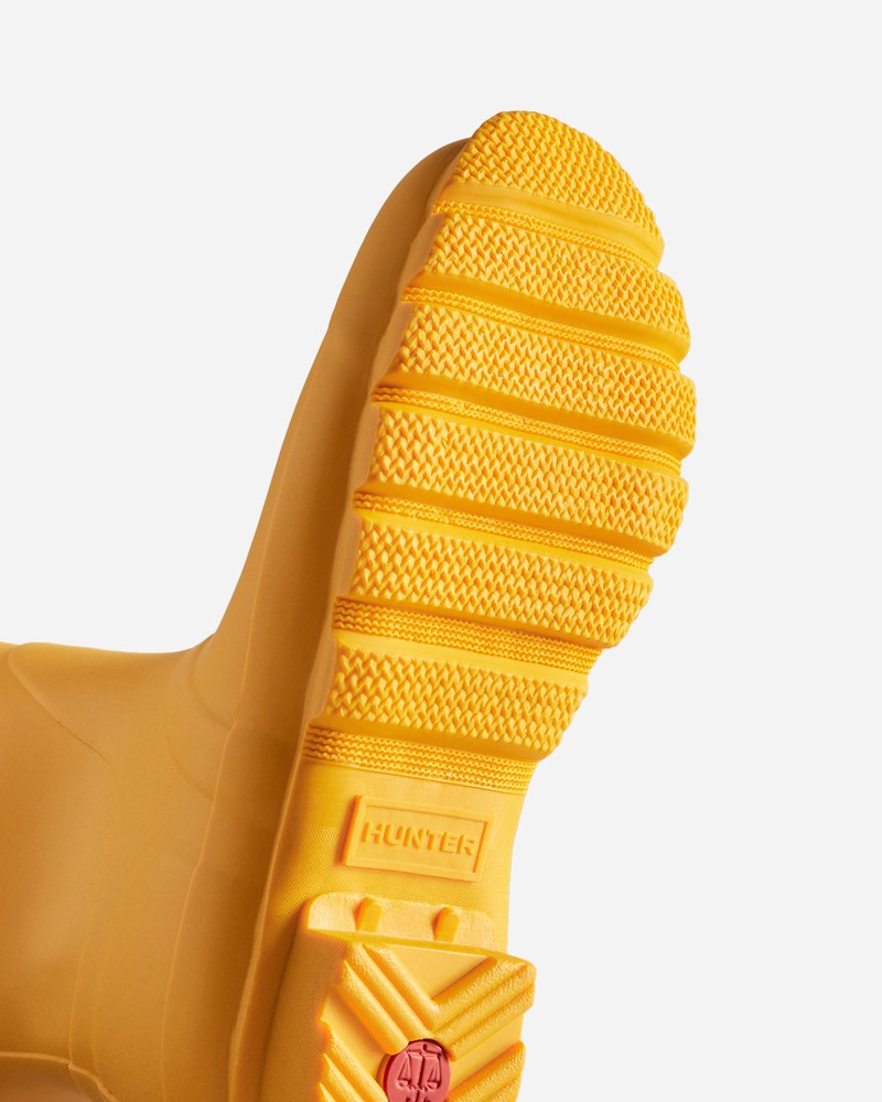 Hunter Original Short Women Wellington Boots Yellow | 366428237