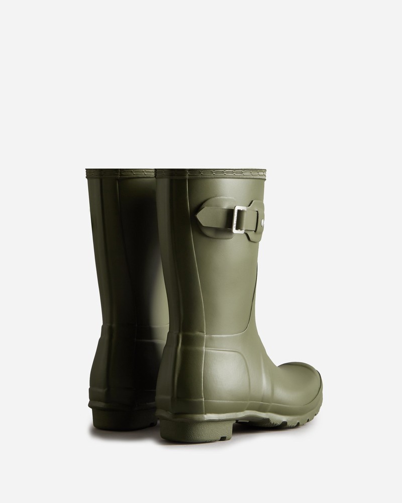 Hunter Original Short Women Wellington Boots Olive | 792427705