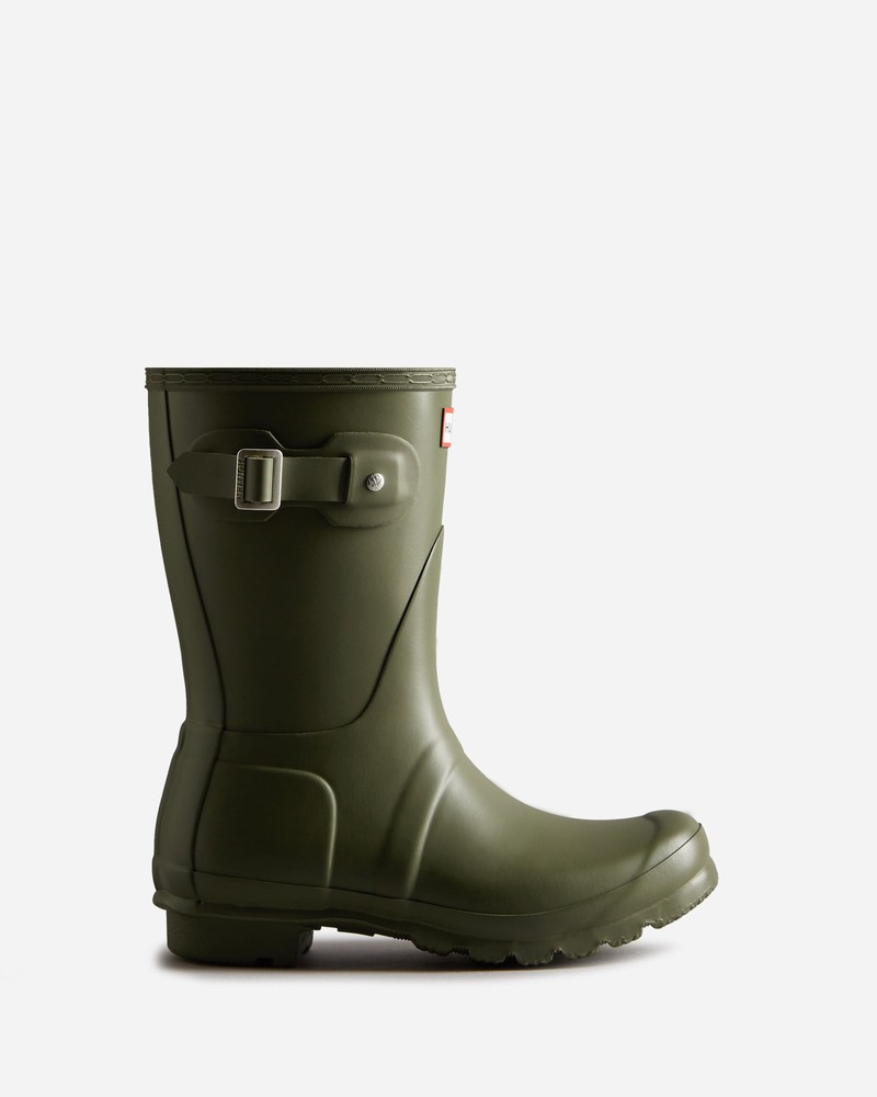 Hunter Original Short Women Wellington Boots Olive | 792427705
