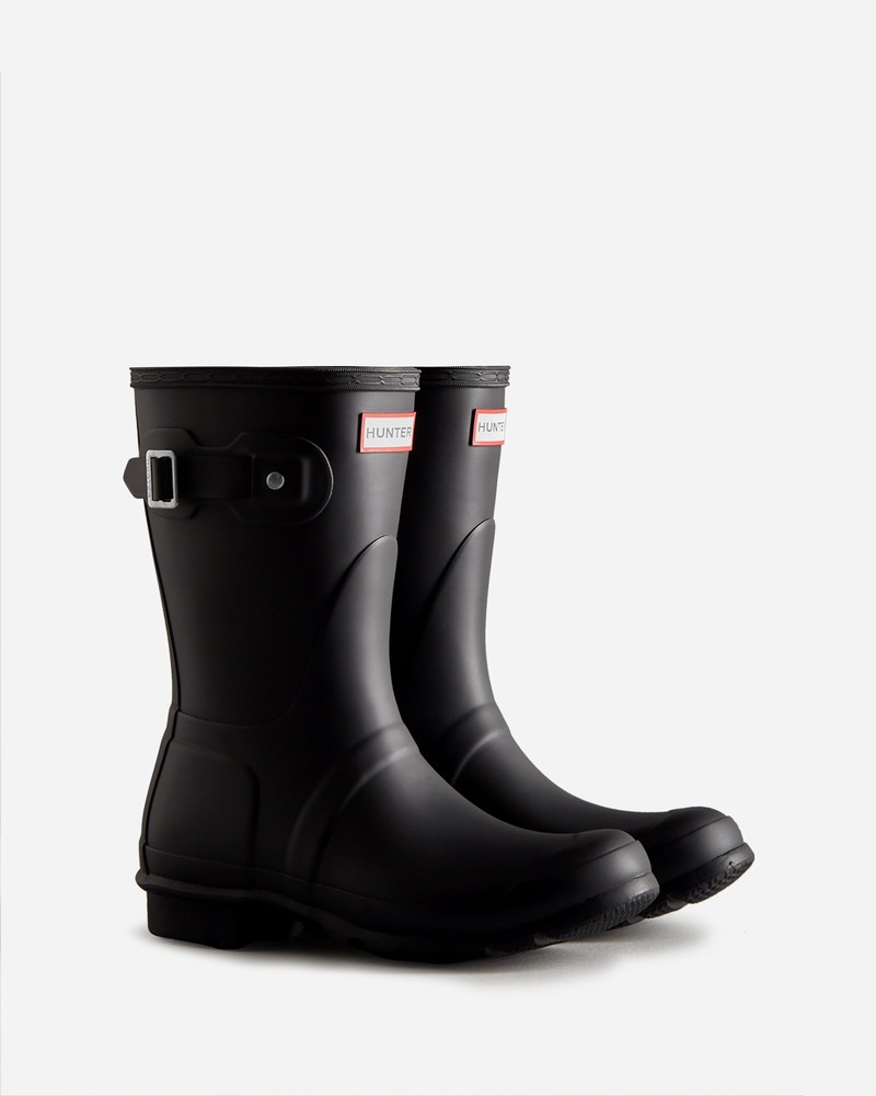 Hunter Original Short Women Wellington Boots Black | 954256975