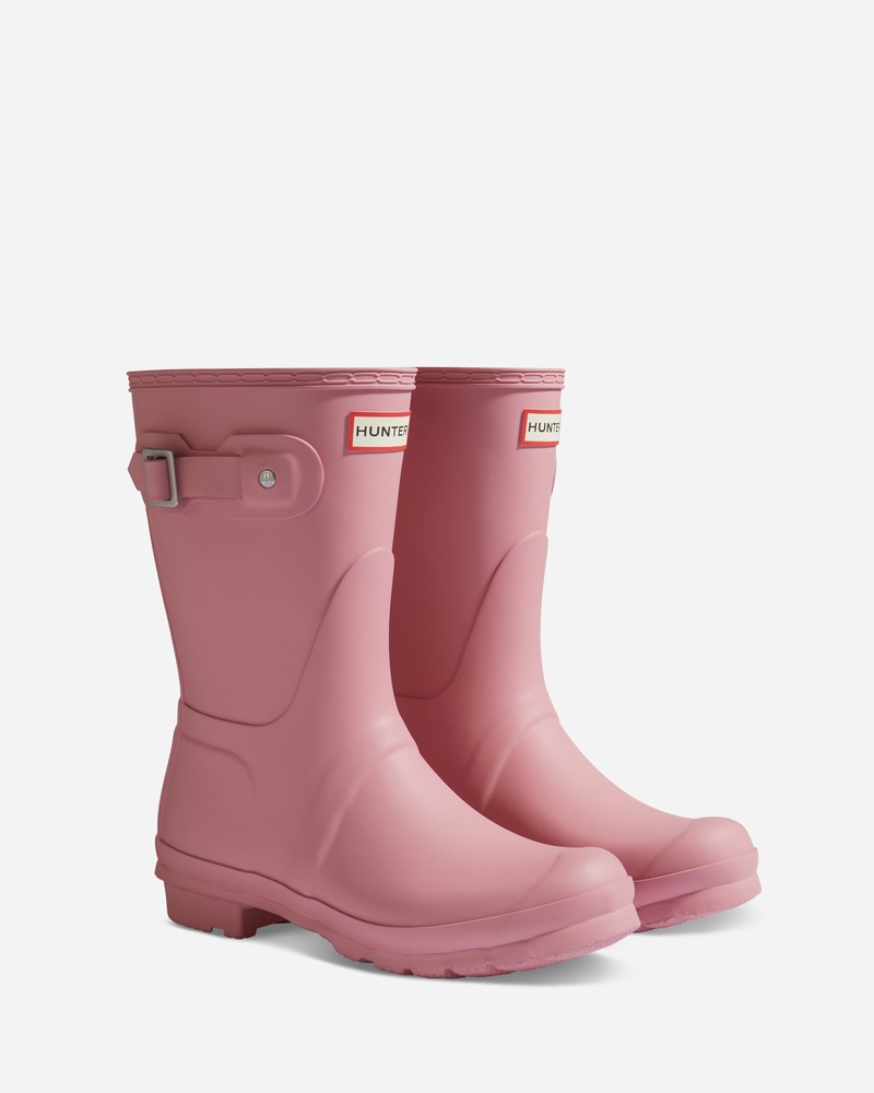 Hunter Original Short Women Wellington Boots Pink | 258977664