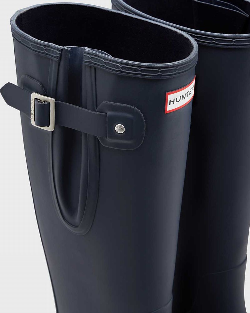 Hunter Original Side Adjustable Men Rain Boots Navy | 522948159