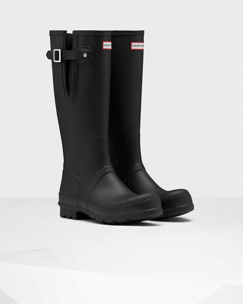 Hunter Original Side Adjustable Men Rain Boots Black | 956526599