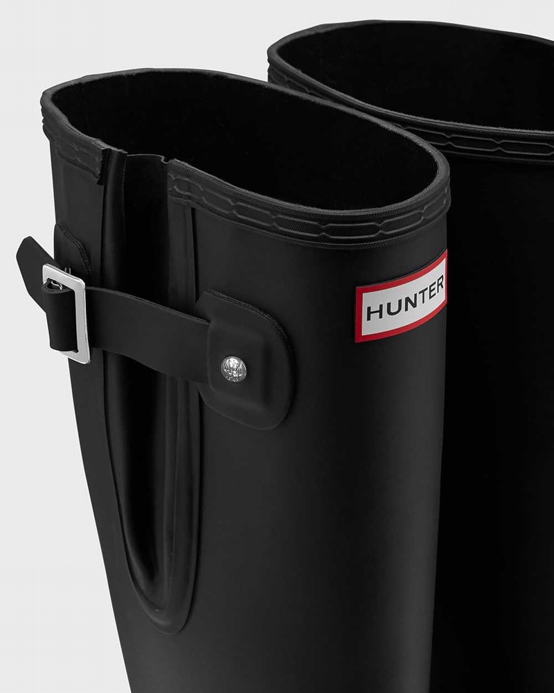 Hunter Original Side Adjustable Men Rain Boots Black | 956526599