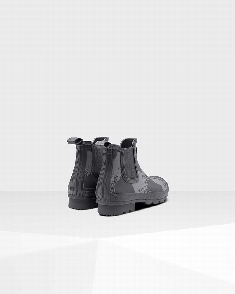 Hunter Original Storm Stripe Men Chelsea Boots Black | 474954421