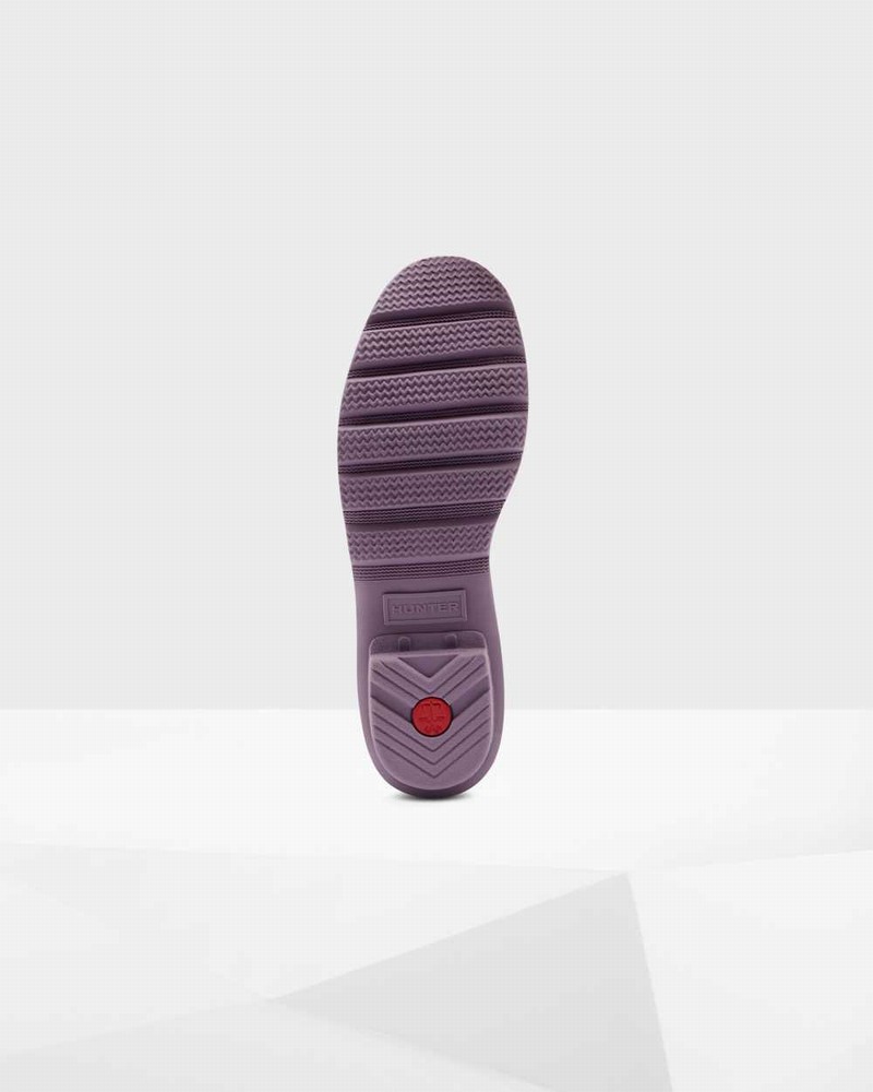 Hunter Original Tall Back Adjustable Women Rain Boots Purple | 664647343