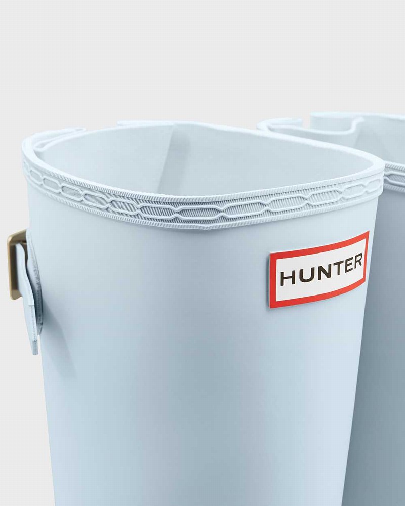 Hunter Original Tall Back Adjustable Women Rain Boots Grey | 195000655