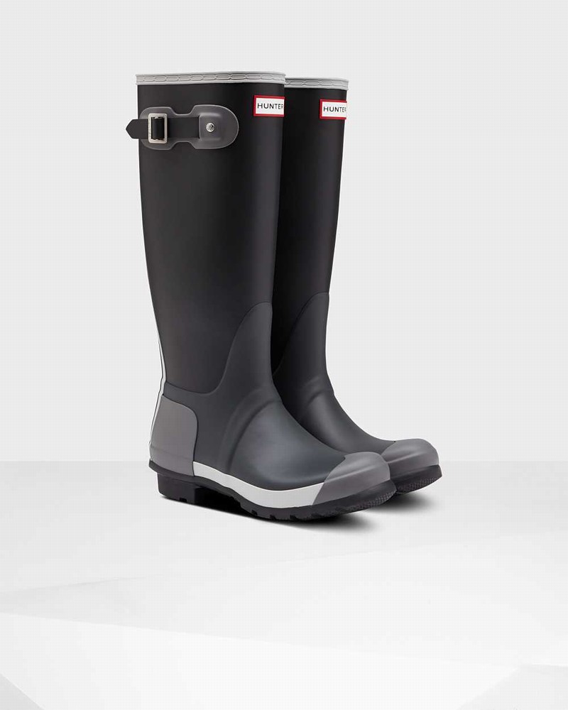 Hunter Original Tall Inside Out Women Rain Boots Black | 591845206