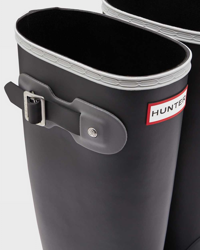 Hunter Original Tall Inside Out Women Rain Boots Black | 591845206