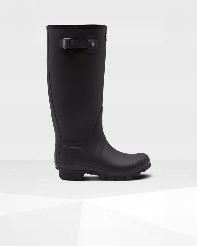 Hunter Original Tall Insulated Wide Leg Women Rain Boots Black | 729680494
