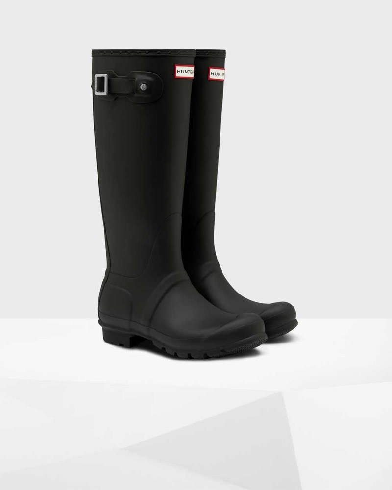 Hunter Original Tall Women Rain Boots Black | 116413355