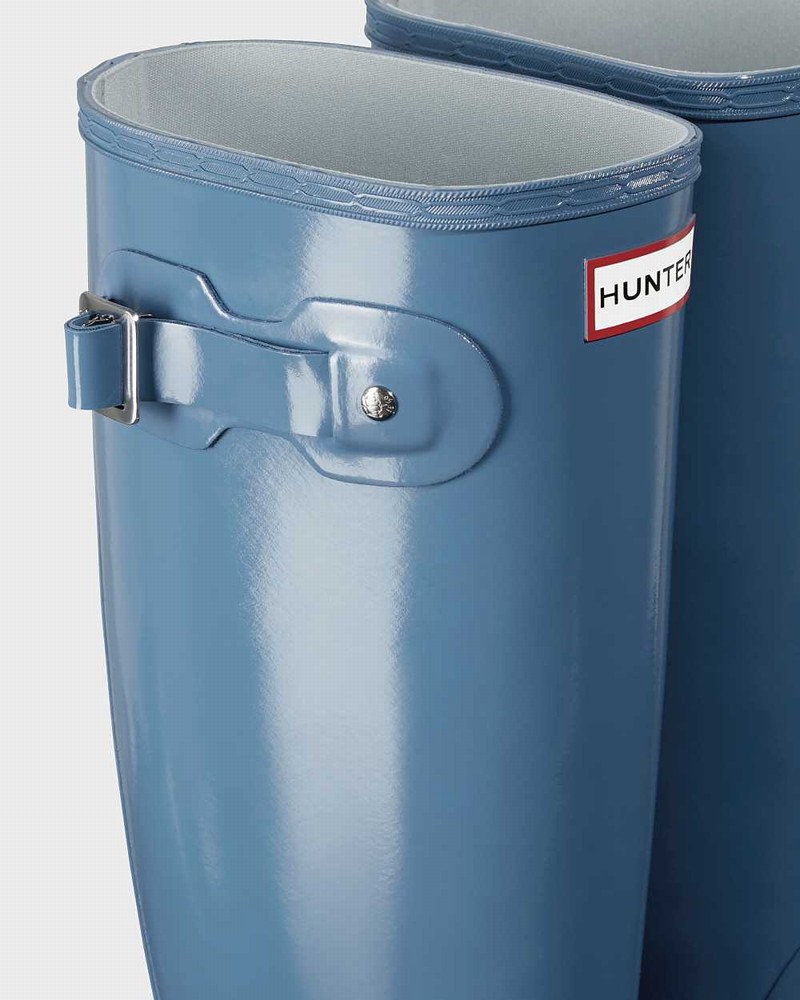 Hunter Original Tall Women Rain Boots Blue | 264175551