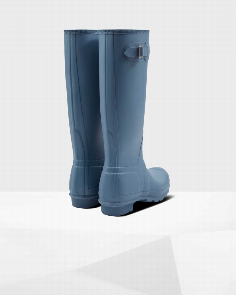 Hunter Original Tall Women Rain Boots Blue | 382689741