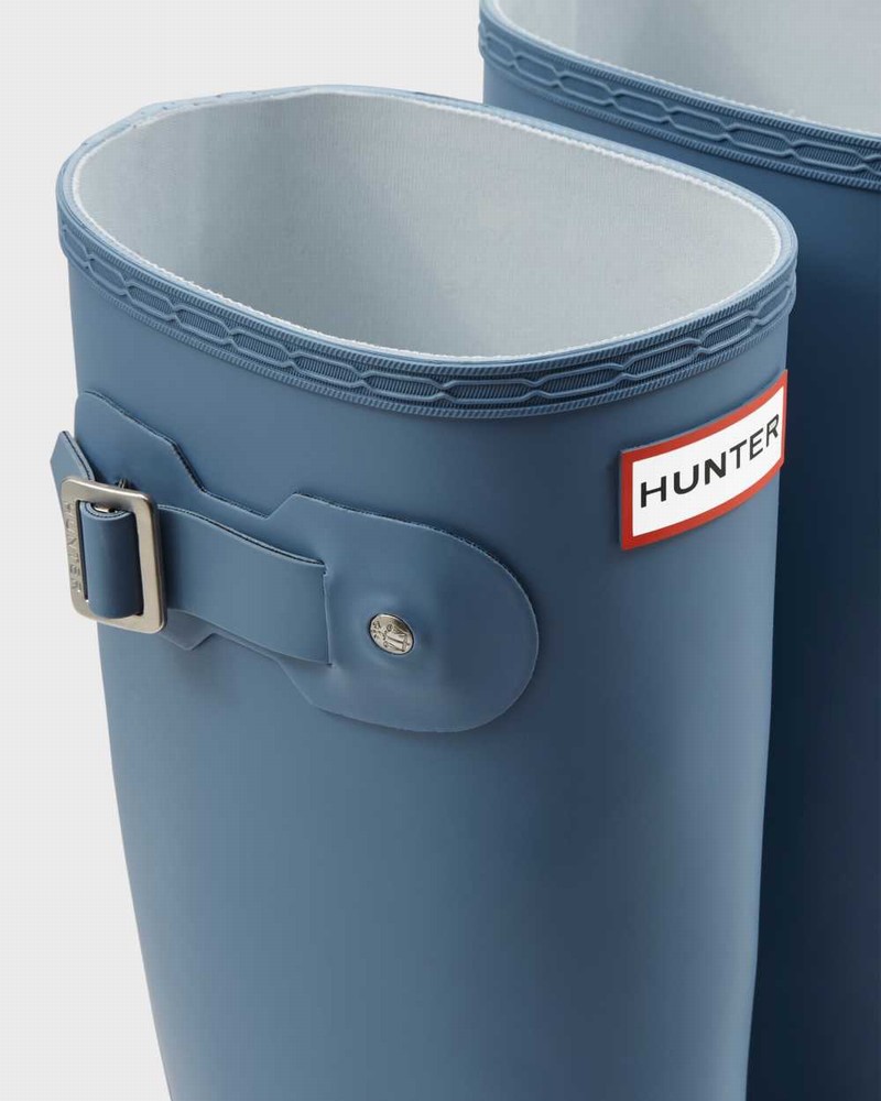 Hunter Original Tall Women Rain Boots Blue | 382689741