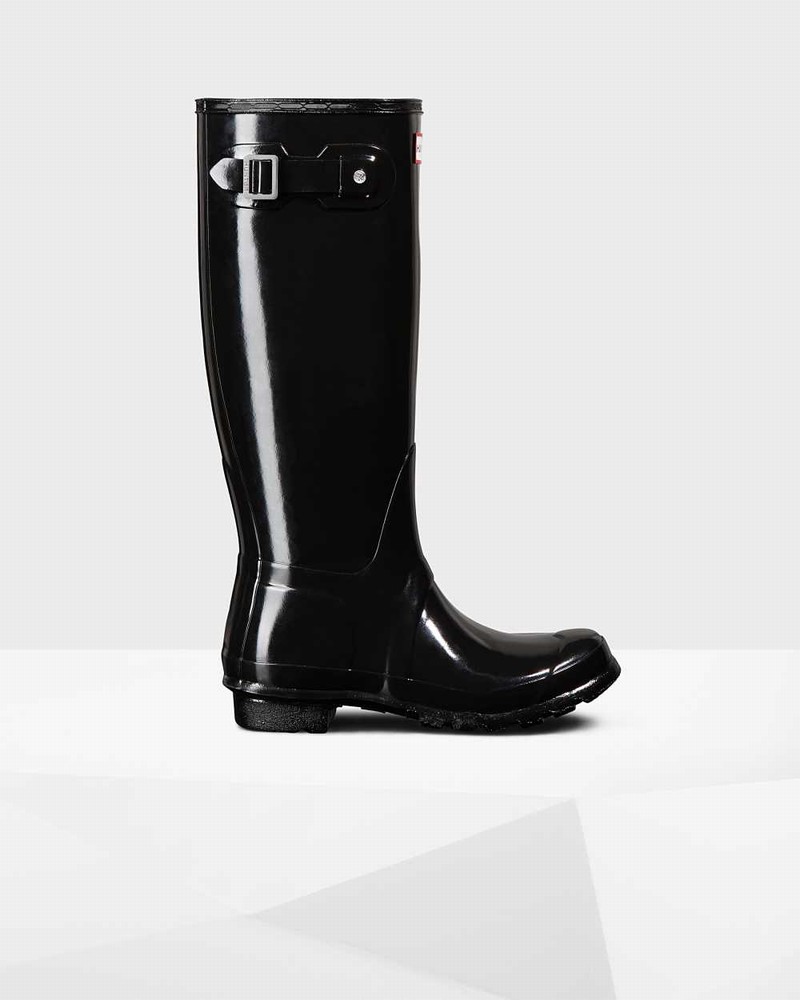 Hunter Original Tall Women Rain Boots Black | 687995227