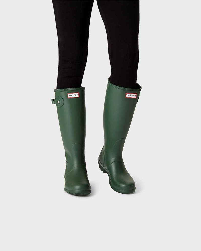 Hunter Original Tall Women Rain Boots Green | 784947058