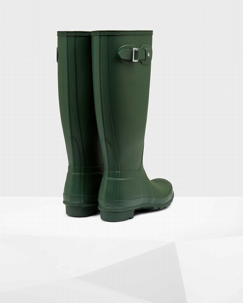 Hunter Original Tall Women Rain Boots Green | 784947058