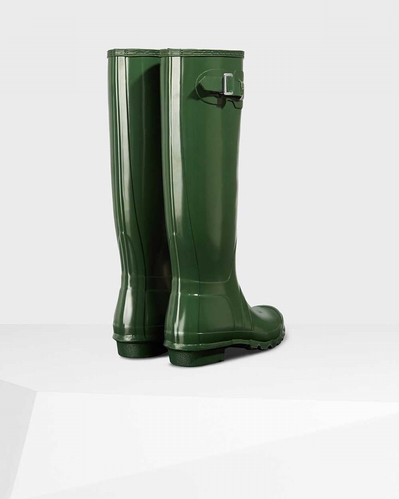 Hunter Original Tall Women Rain Boots Green | 402672300