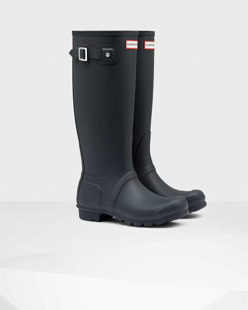 Hunter Original Tall Women Rain Boots Navy | 628204584