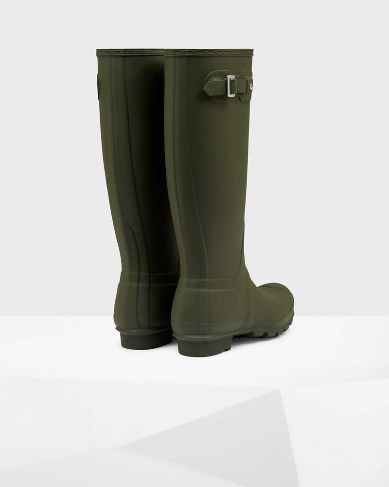 Hunter Original Tall Women Rain Boots Olive | 218989544