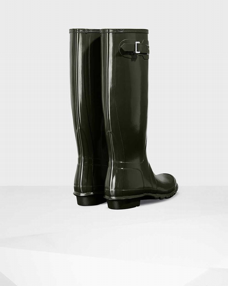 Hunter Original Tall Women Rain Boots Olive | 693536565