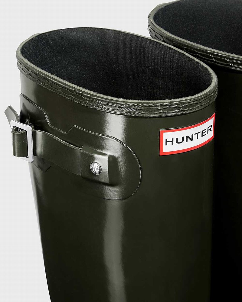 Hunter Original Tall Women Rain Boots Olive | 693536565