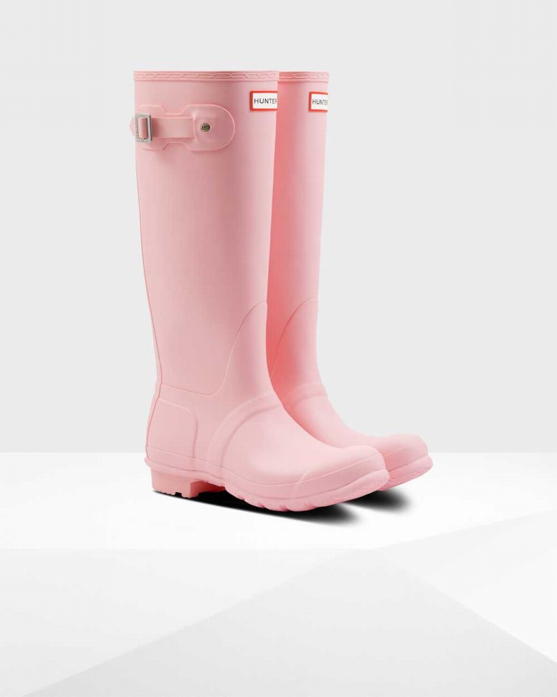 Hunter Original Tall Women Rain Boots Pink | 60571644