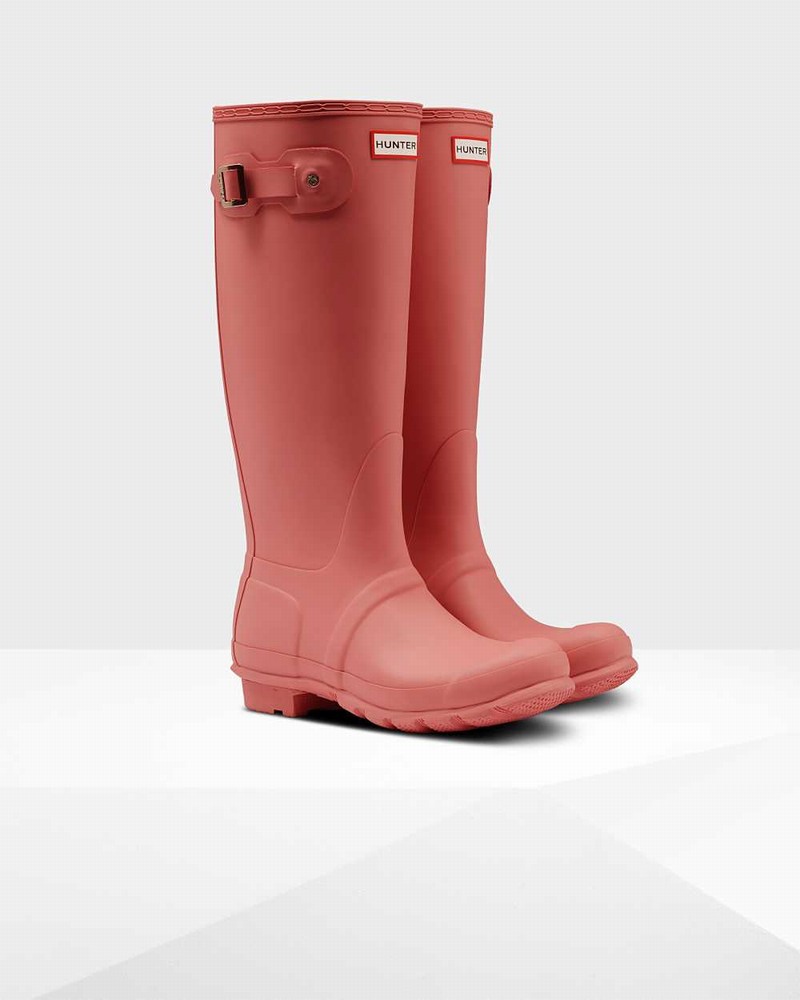 Hunter Original Tall Women Rain Boots Pink | 482668529