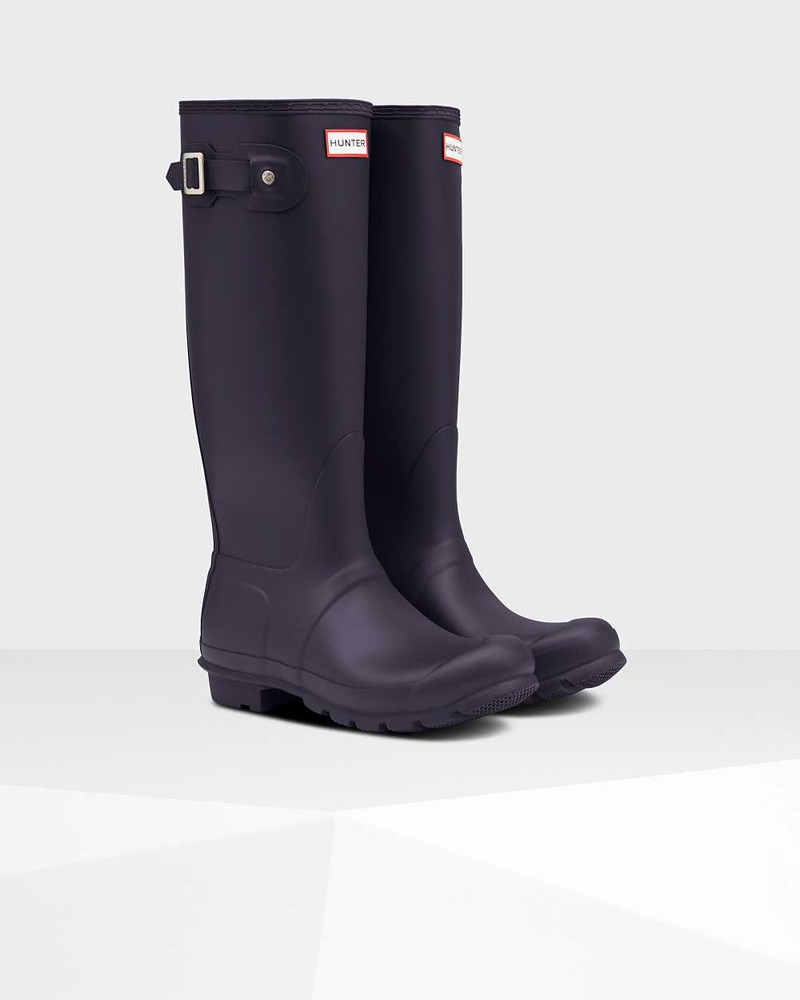 Hunter Original Tall Women Rain Boots Purple | 763463115