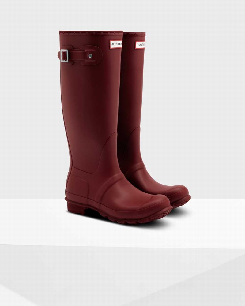 Hunter Original Tall Women Rain Boots Red | 810105880