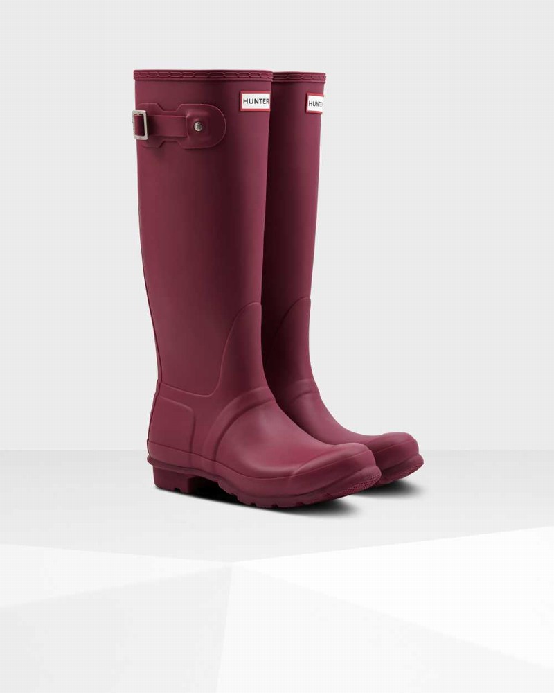 Hunter Original Tall Women Rain Boots Red | 676802086