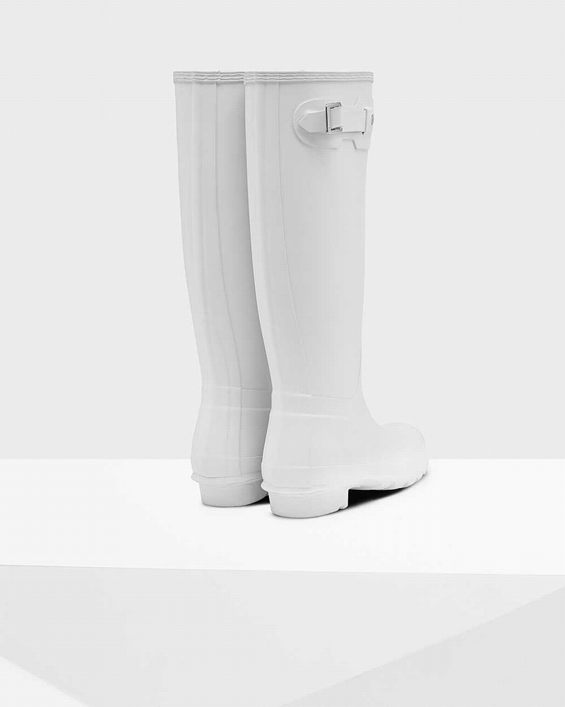 Hunter Original Tall Women Rain Boots White | 162200295