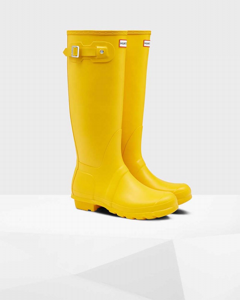 Hunter Original Tall Women Rain Boots Yellow | 515361946