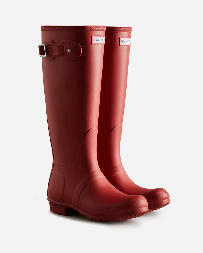 Hunter Original Tall Women Wellington Boots Red | 342517674