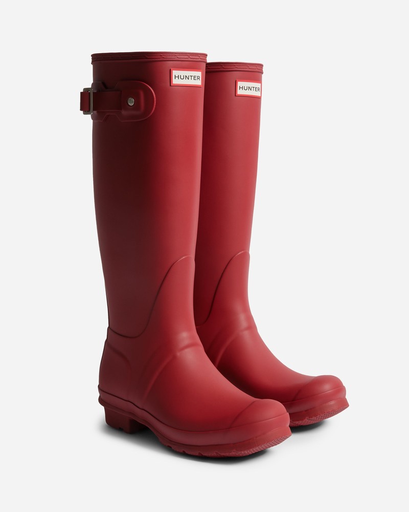 Hunter Original Tall Women Wellington Boots Burgundy | 220163761