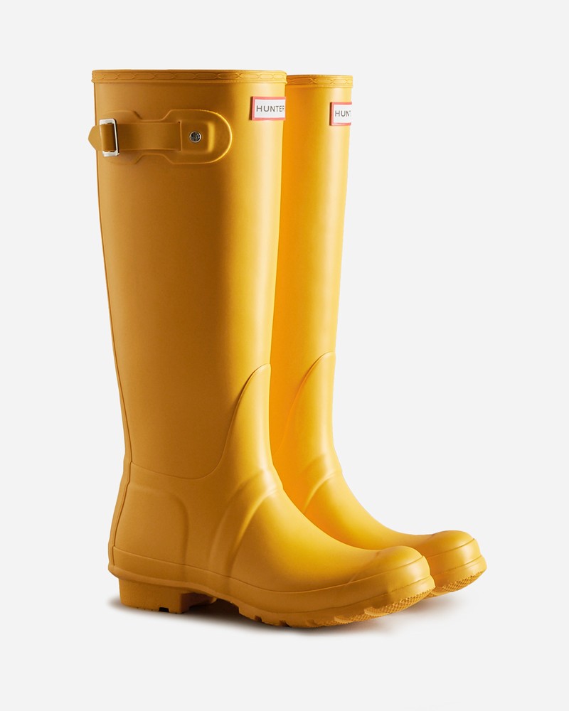 Hunter Original Tall Women Wellington Boots Yellow | 430405894