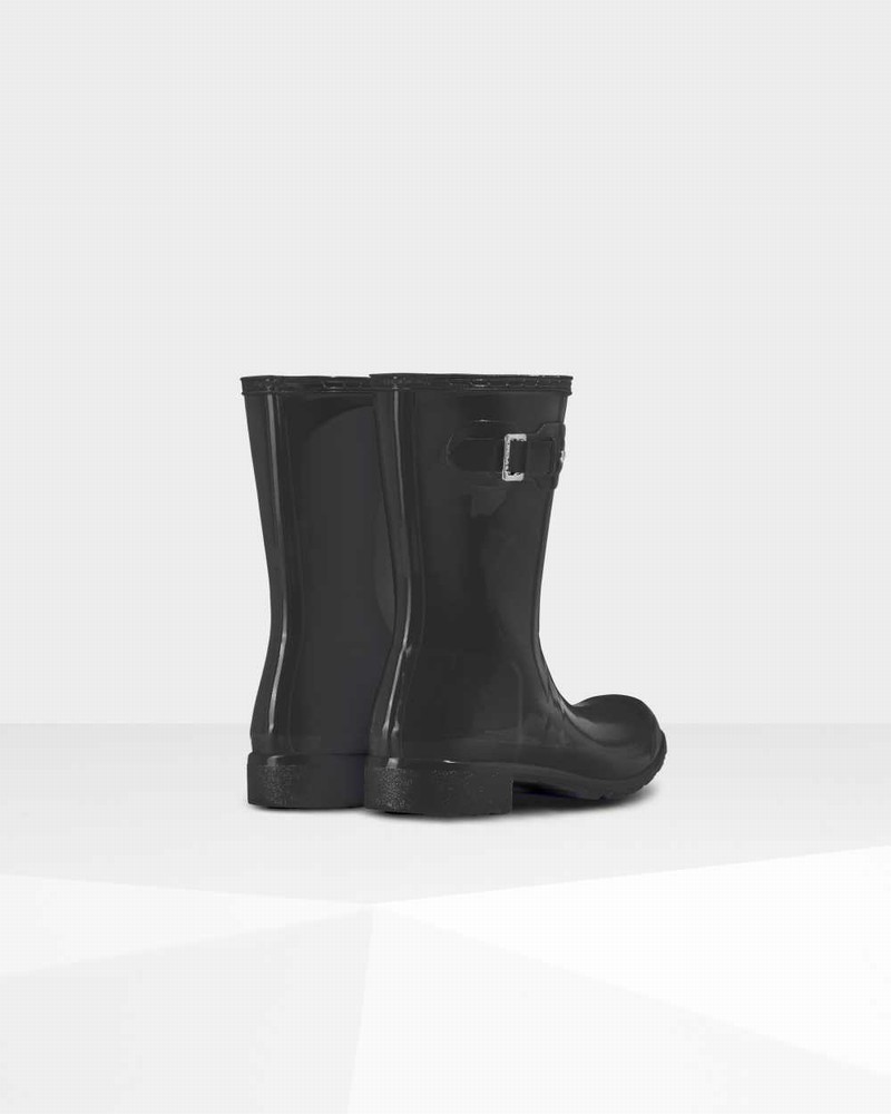 Hunter Original Tour Foldable Short Mid-Calf Women Boots Black | 95537043