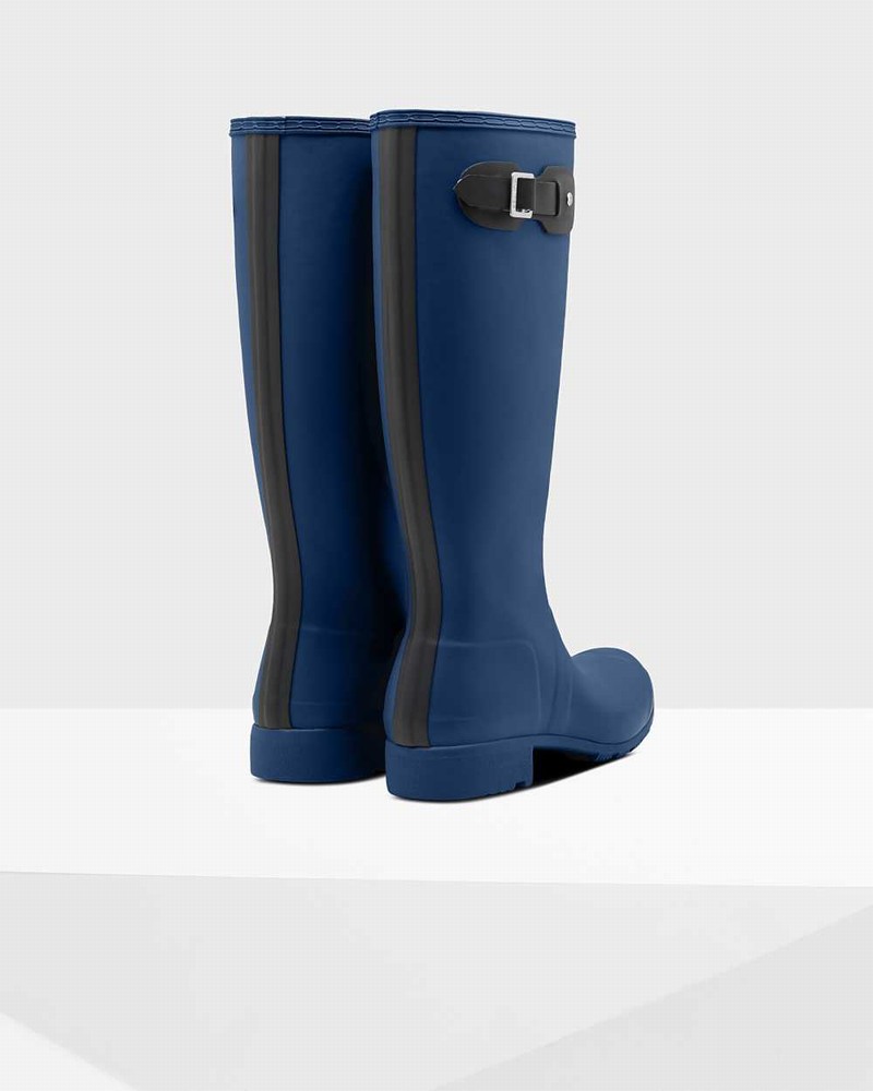 Hunter Original Tour Foldable Tall Women Rain Boots Navy | 499625115