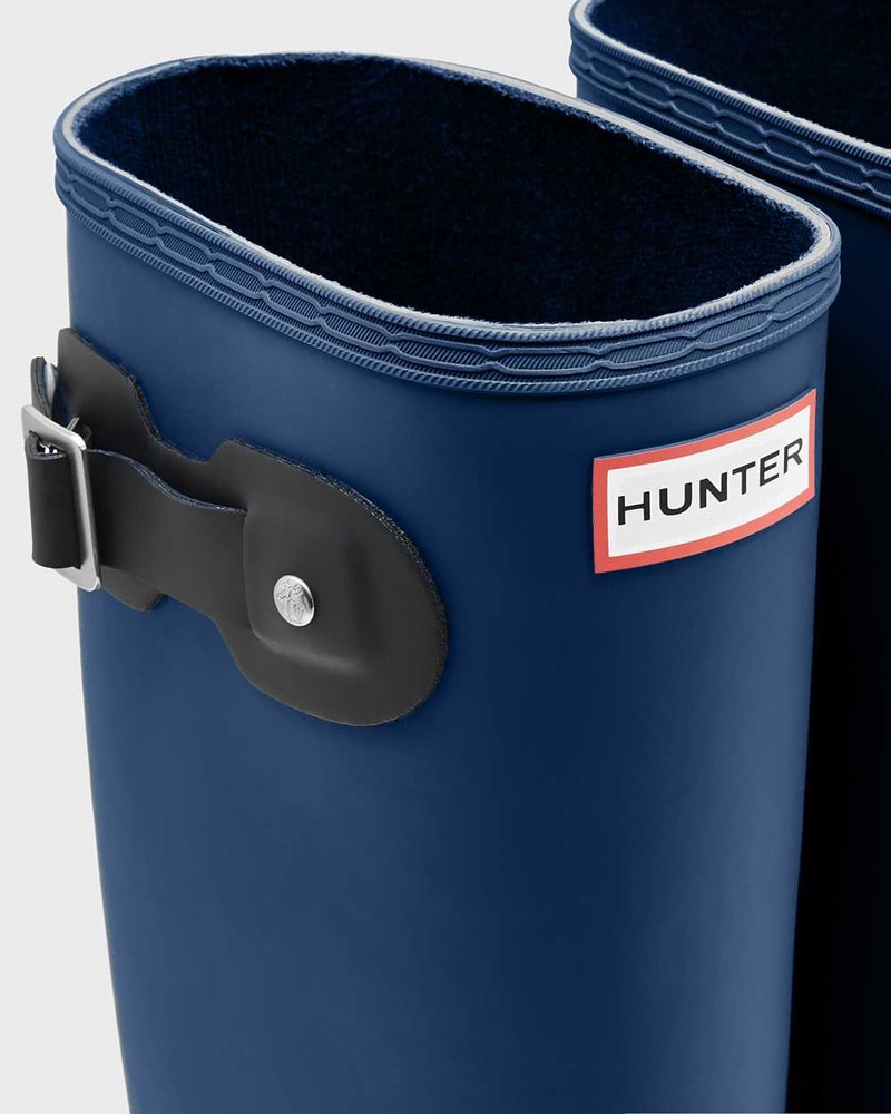 Hunter Original Tour Foldable Tall Women Rain Boots Navy | 499625115