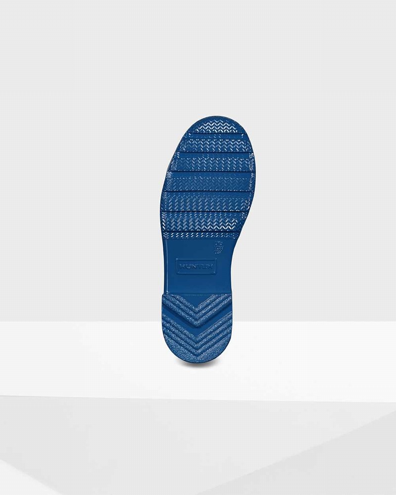 Hunter Original Tour Foldable Tall Women Rain Boots Blue | 88285792