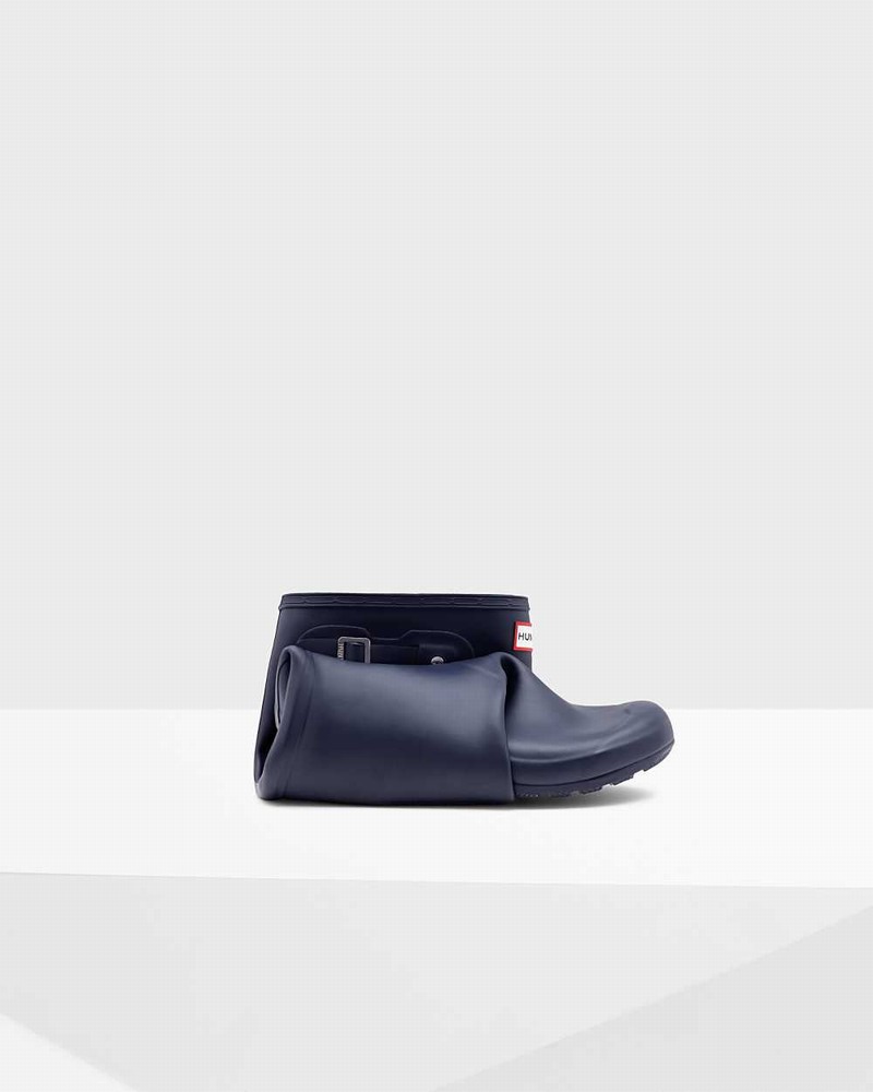 Hunter Original Tour Foldable Tall Women Rain Boots Navy | 674025748