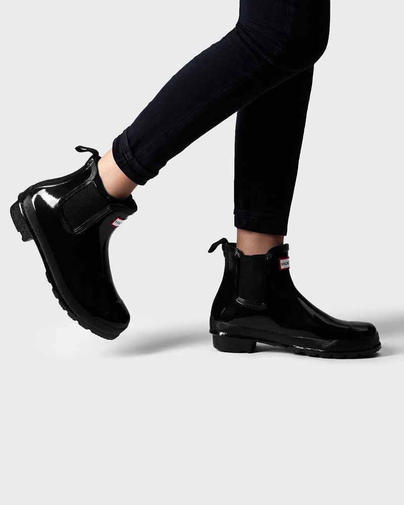 Hunter Original Women Chelsea Boots Black | 462012785